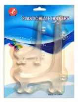 Comprar 2 Soportes Plásticos Transparentes  Para Platos