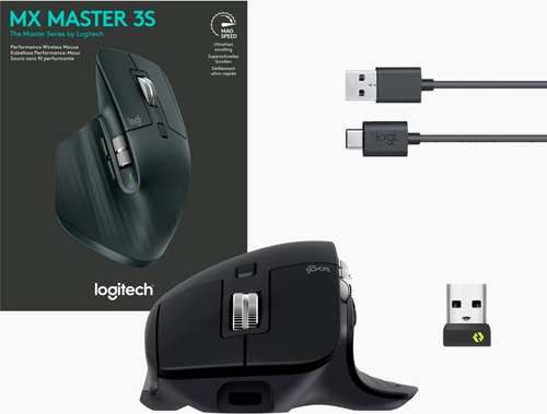Logitech Mx Master 3s Mouse Inalámbrico 8k Usb-c Graphite
