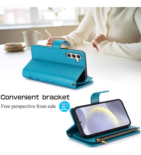 Funda De Piel Con Tapa Tipo Cartera Para Samsung Galaxy A56 A36 A26 A16 A06