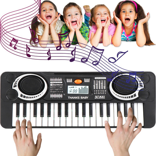 Piano Electrónico Con Mini Teclado De 37 Teclas Para Niños A