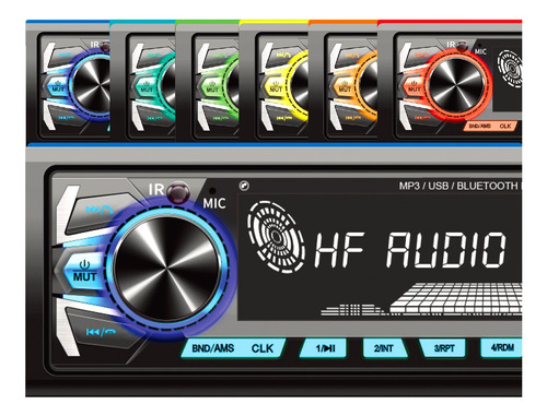 Estéreo Para Auto Con Mp3 Bluetooth Usb Aux Desmontable