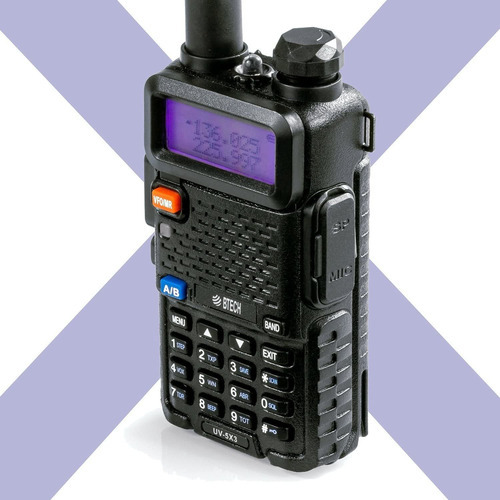 Btech Uv-5x3 Radio Tribanda De 5 w, Vhf, 1.25m, Uhf, Amate