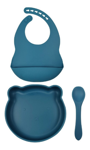 Set Alimentacion Bebe Silicona Premium 3 Productos Flex