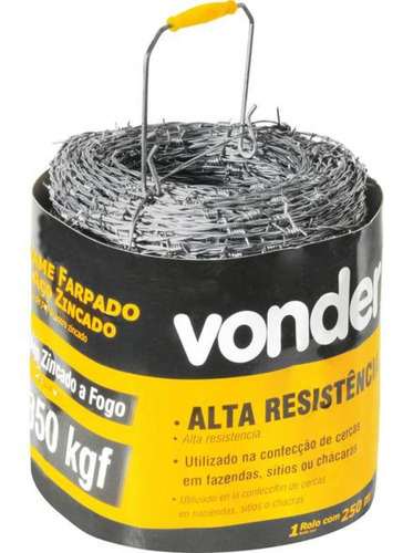 Arame Farpado 350 Kgf 250 M Vonder