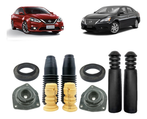 Kit Coxim Rolamento Amortecedor Dianteiro + Traseiro Sentra