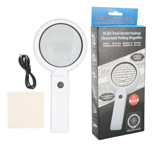 Lupa Portátil Con Luz Led, Lupa Plegable