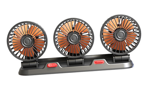 Ventilador Portátil Pequeño De Tres Cabezales Para Coches/ca