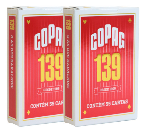 Juego De Cartas Naipe Convencional Copag Baralho Cartas Idioma Português - Vermelho