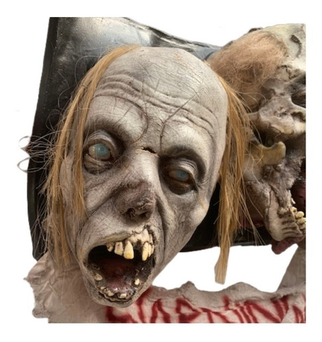 Set De Tres Cabezas Zombies Para Decorar El Halloween