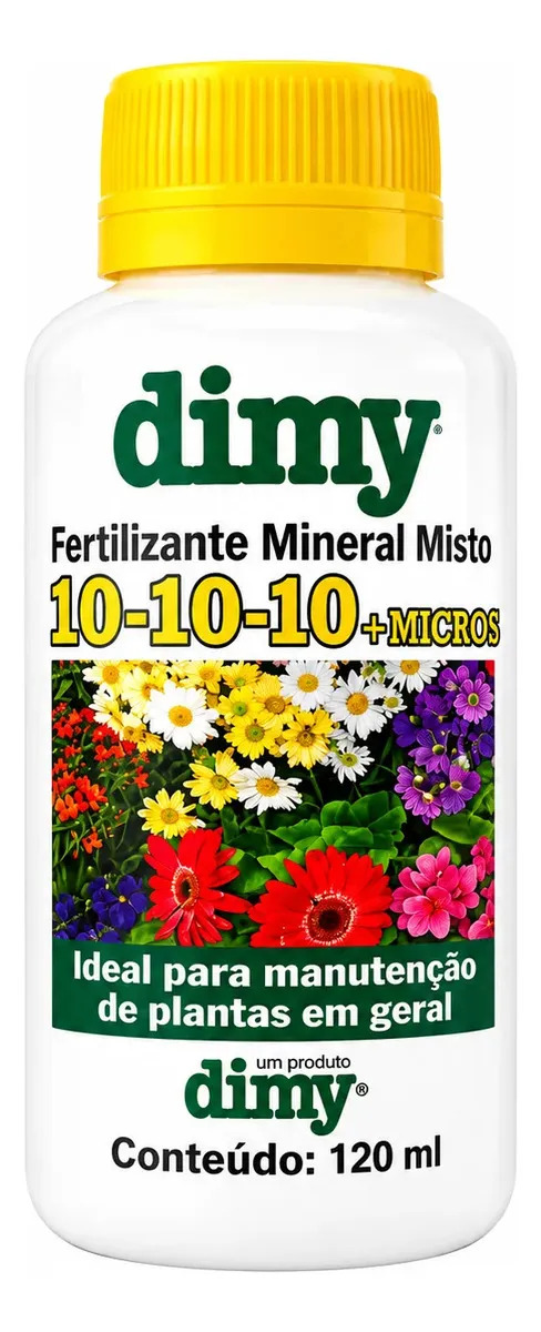 Fertilizante Npk 10-10-10 Liquido Concentrado Rende 12l Dimy
