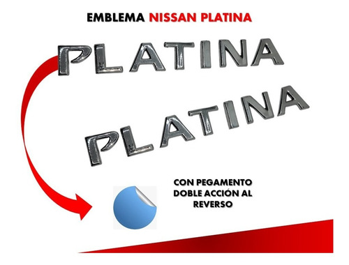 Emblema Letras Compatible Con Nissan Platina 2002-2010