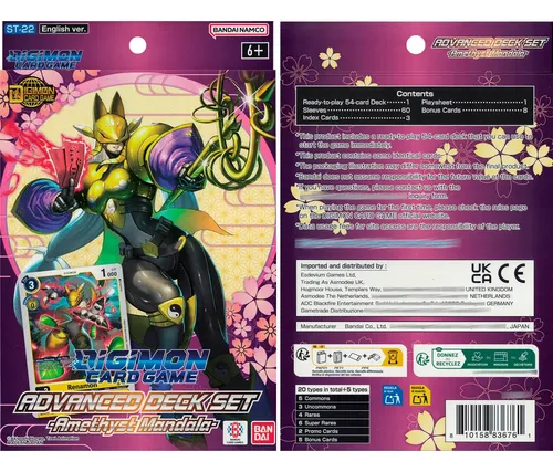 Digimon Advanced Deck Amethyst Mandala St22 Cartas Renamon | Frete