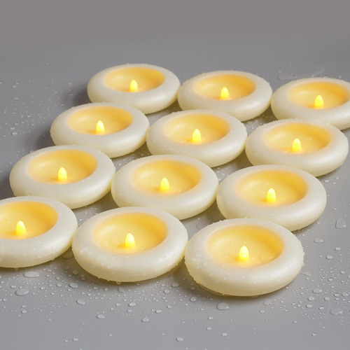 10 Unidades De Lâmpada De Vela Flutuante Led Tealight Para D
