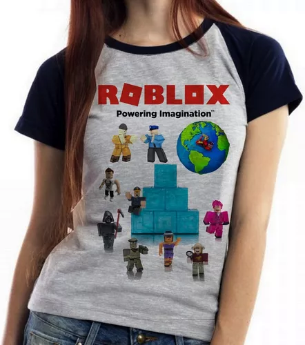 Blusa Baby Look Roblox Skins Top Game Jogo Pc Blocos Gelo