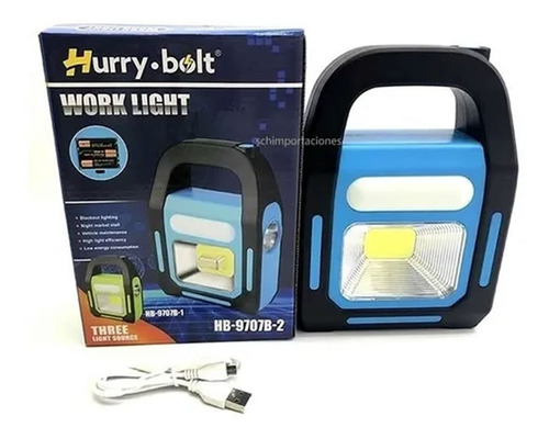 Imagen 1 de 4 de Linterna Led De Emergencia Solar - Usb - 3 Focos - Exclusiva
