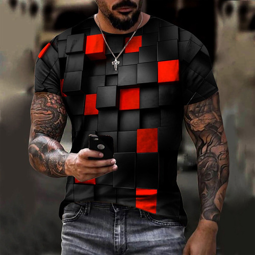 Camiseta Unisex Con Estampado 3d Blusa Diaria For Hombre O