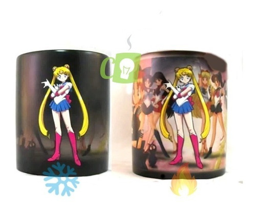 Tazón Mágico, Sailor Moon, Cambia Con Agua Caliente