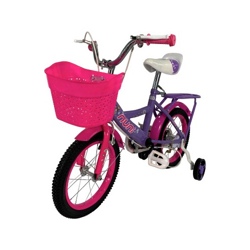 Bicicleta Para Niñas Rin 14 Rosada/lila