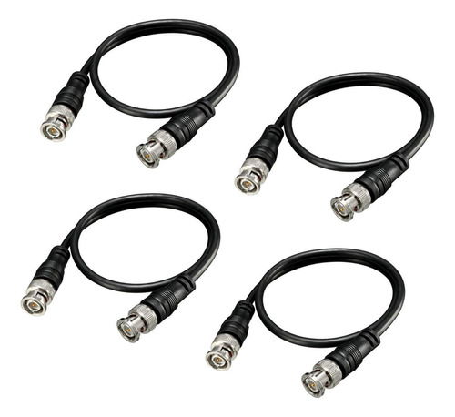 Beelion Paquete De 4 Cables Conectores Bnc M/m (1.6 Pies/20 