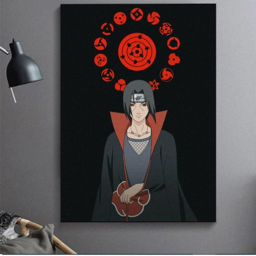 Cuadro Decorativo Itachi Sharingans Akatsuki Naruto 40x60cm