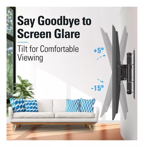 Montaje Dream TV Mount Full Motion con perfecto diseño de centro para 26-55  pulgadas Led, LCD, pantalla plana OLED, TV soporte de pared con brazo