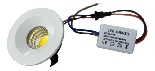 Mini Spot Led Dicróica 3w Redondo Branco Quente Kit 20