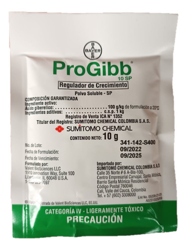 Regulador De Crecimiento Progibb X Sobre 10 Gramos