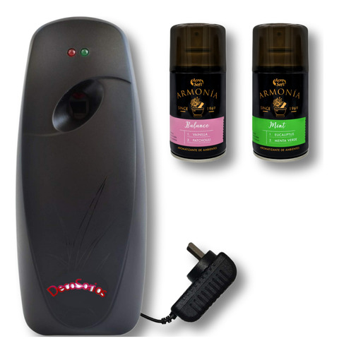 Aromatizador Automatico Negro Electrico + 2 Fragancias Prem