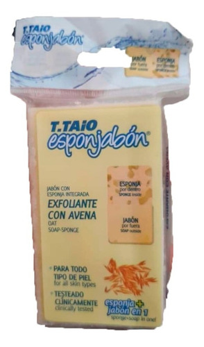Esponjabón Jabón Exfoliante Con Avena Tamaño De Viaje T.taio