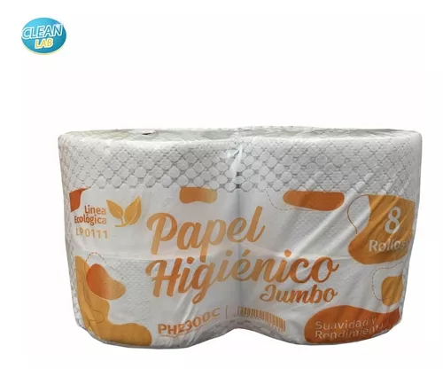 Papel Higienico Ecologico blanco Paquete 8 Rollos 500m Jumbo institucional  HIGIENE Y LIMPIEZA PAPEL