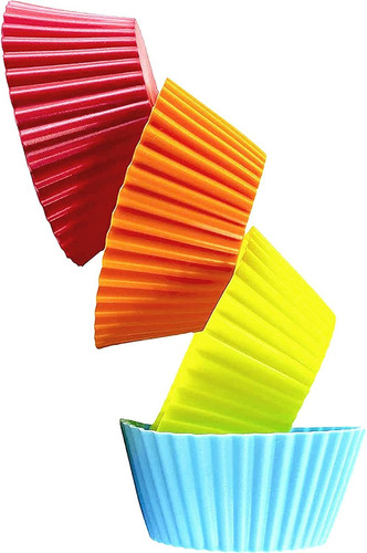 12 Unidades Forma De Silicone Para Cupcake Livre De Bpa