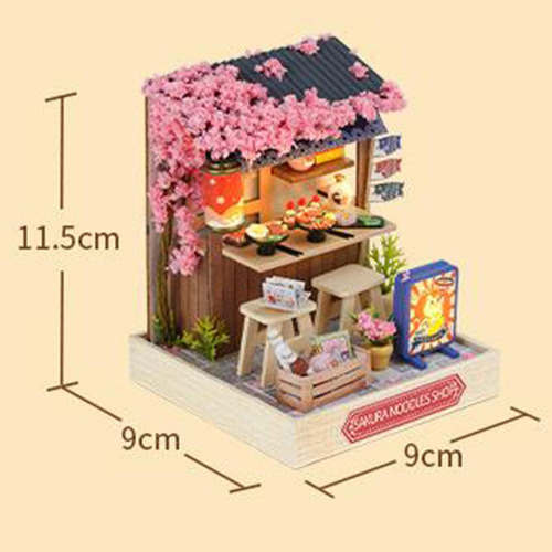 Miniature Dolls House Kits Wood Doll Sakuras Noodles House
