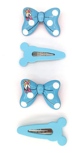 Minnie Mouse - Pinzas Para El Cabello Con Lazo, Diseño De .