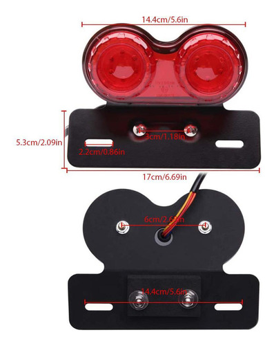 Luz Led De Freno Trasera For Motocicleta Con Señal De Giro