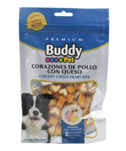 Snack Perros Buddy Pet Corazones De Pollo Con Queso Premios