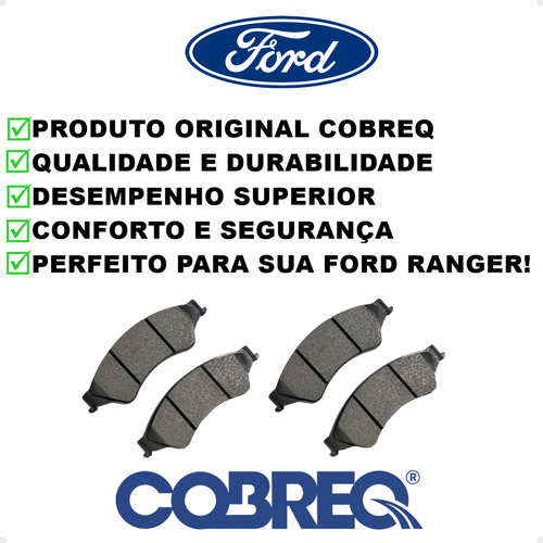 Kit 4 Pastilhas Freio Dianteira Ranger Original 2014 2015 16