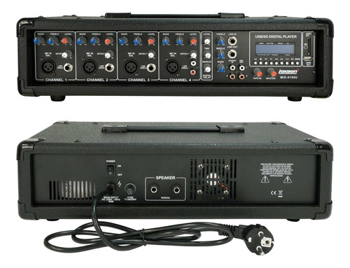 Amplificador Mixer Lexsen Mx 4150 100w Usb Tarjeta