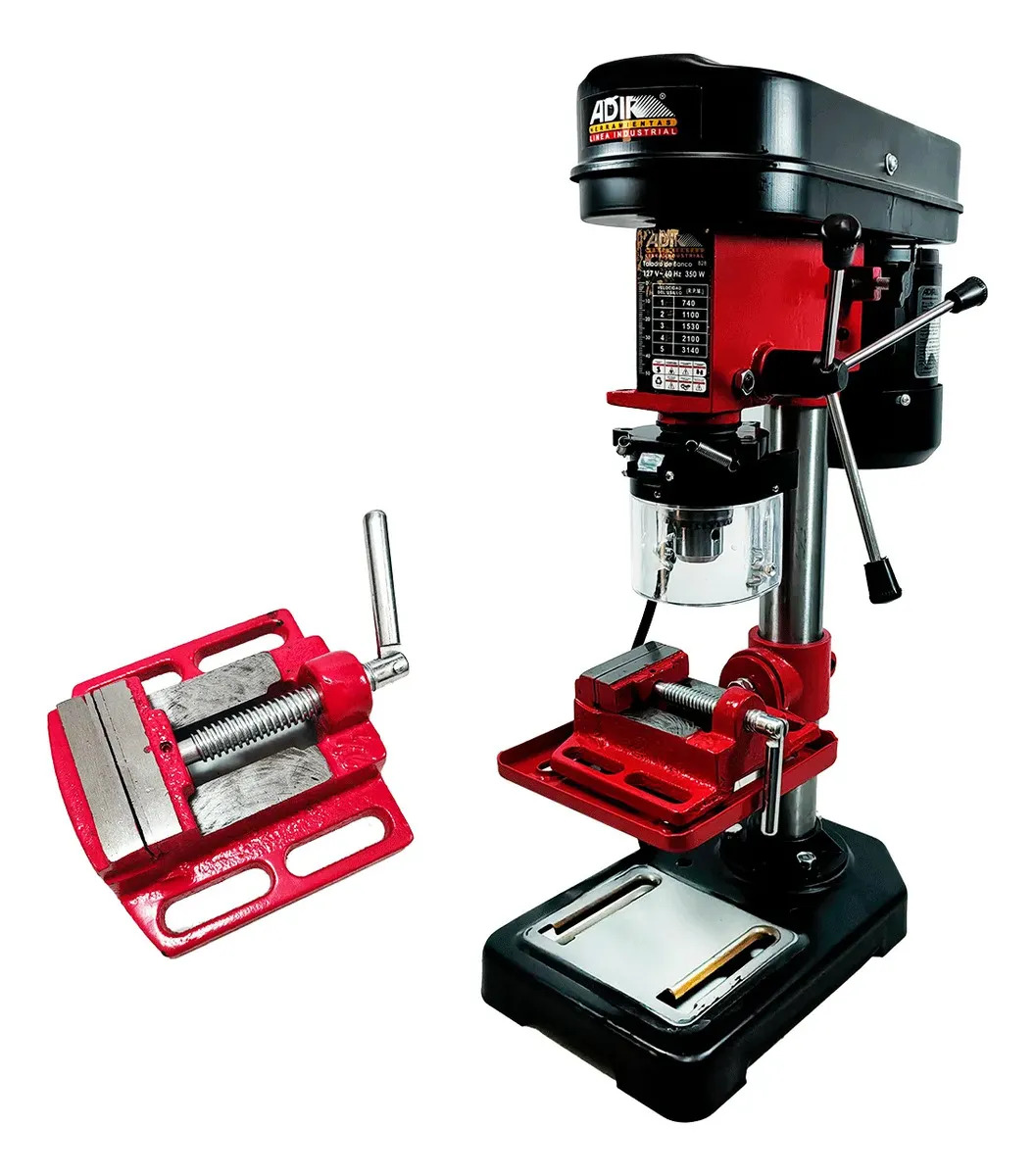 Taladro de Banco 1/2 250W 5 velocidades 3100 RPM Prensa Morsa Adir 828