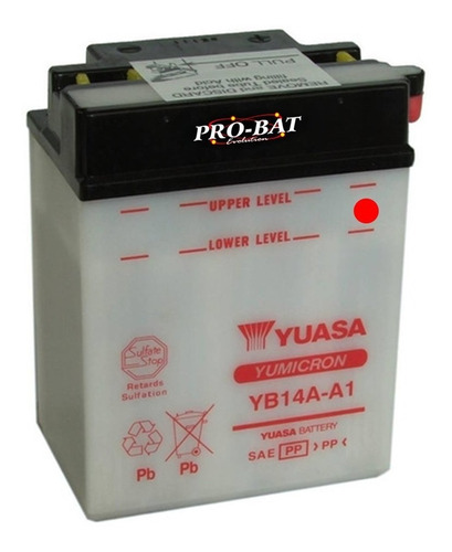 Bateria Motos Yuasa Yb14a-a1 12v14ah Yamaha Y Mas