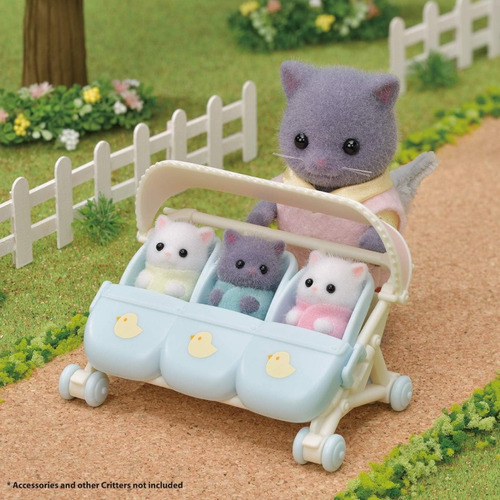 Trillizos Gatos Persa Sylvanian Families Gato Persa Original