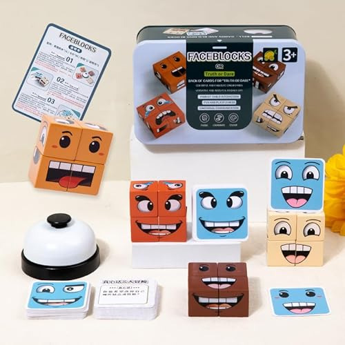 Juego Del Cubo De Cambio De Rostro. Cubo Mágico De Mad...