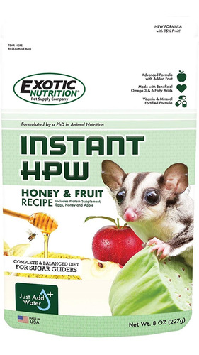 Exotic Nutrition Sugar Glider Deluxe Food Starter Package