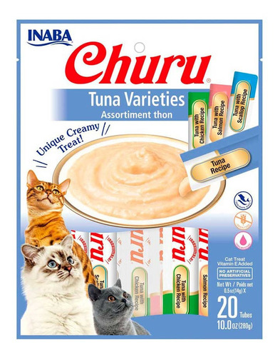 Sobre 20 Tubitos Gato Inaba Ciao Churu Mix Atún (280gr). Np