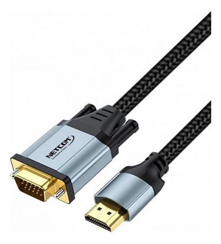 Cable Adaptador Hdmi A Vga De 1.80 Mts Full Hd Netcom