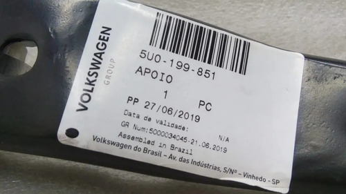 Imagem 4 de 7 de Coxim Apoio Traseiro Caixa Gol G5 G6 G7 Fox Original Vw
