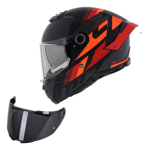 Capacete Mt Thunder 4 Sv Viseira Solar E Aerofólio + Viseira