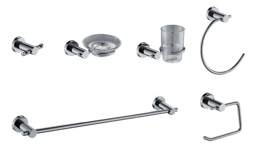 Accesorios Para Baño De 6 Piezas Con Acabado Satín Meer