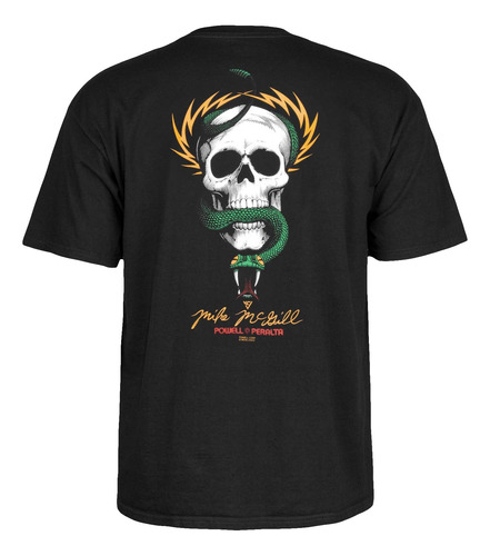 Powell Peralta Mike Mcgill Skull & Snake Playera, Negro, Gr