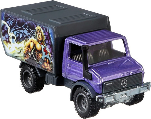 Imagen 2 de 3 de Hotwheels Mercedes Benz Unimog Masters Of The Universe Heman Color Morado