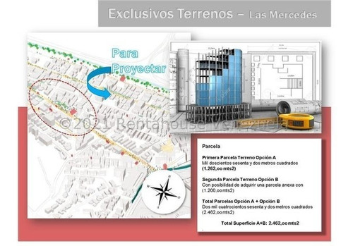 22-5294 Baruta Las Mercedes Venta Terreno Comercial, Completamente Plano, Ubicado Sobre Calle De Alto Transito Comercial. Ideal Para Inversionistas Y Constructores Comerciales Y Turismo.